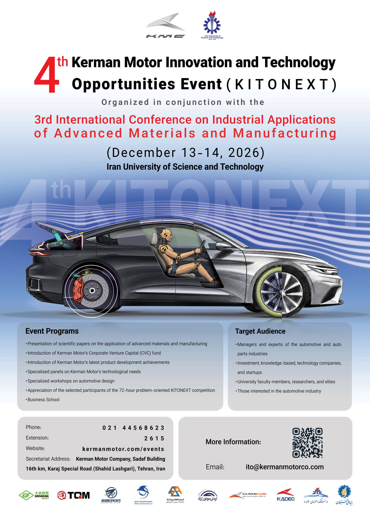 Kerman Motor Technology and Innovation Opportunities Event poster